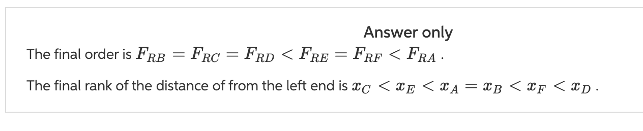 Let FRA, FRB, FRC, FR,D, FR,E, And FR.F Be The | Chegg.com