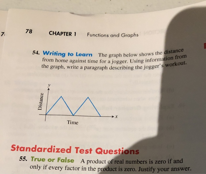Solved 78 CHAPTER 1 Functions and Graphs 7 54. Writing to | Chegg.com