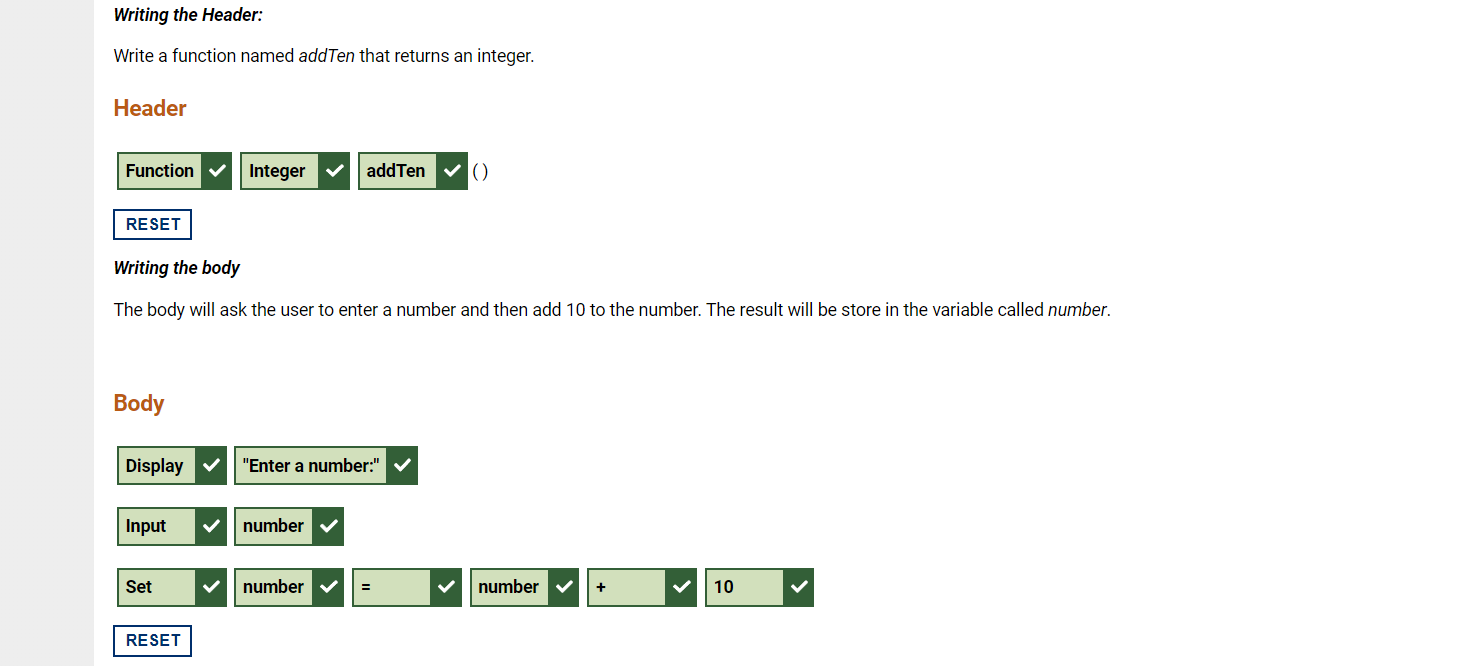 Writing the Header: Write a function named addTen | Chegg.com