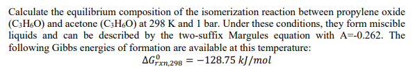 Solved Calculate the equilibrium composition of the | Chegg.com