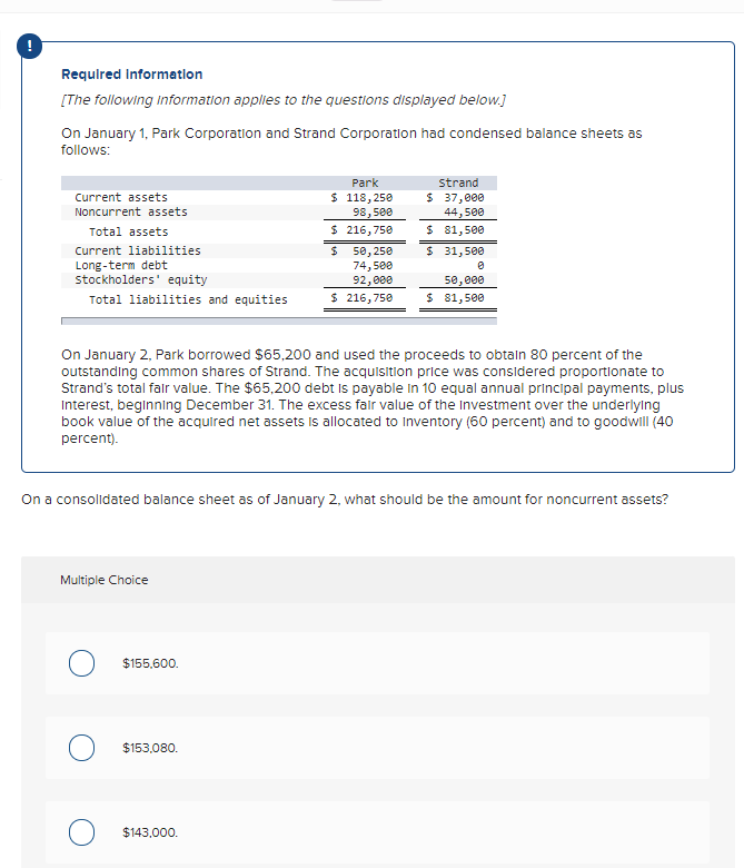 Solved Required Information [The following Information | Chegg.com