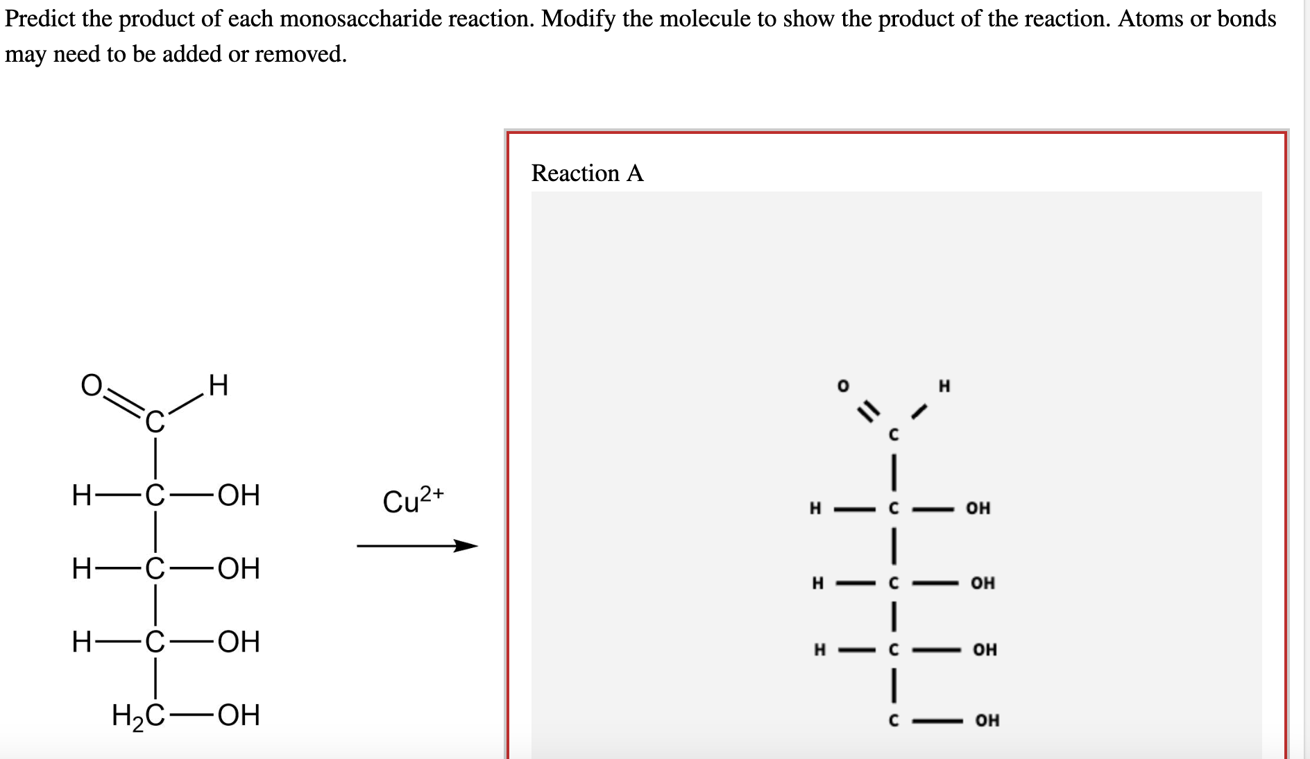 Solved Predict the product of each monosaccharide reaction. | Chegg.com