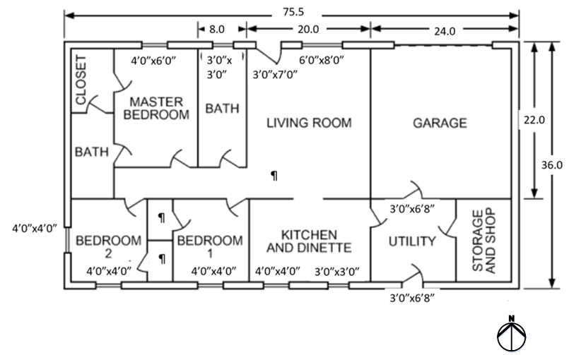 A single-family detached house with floor plan shown | Chegg.com