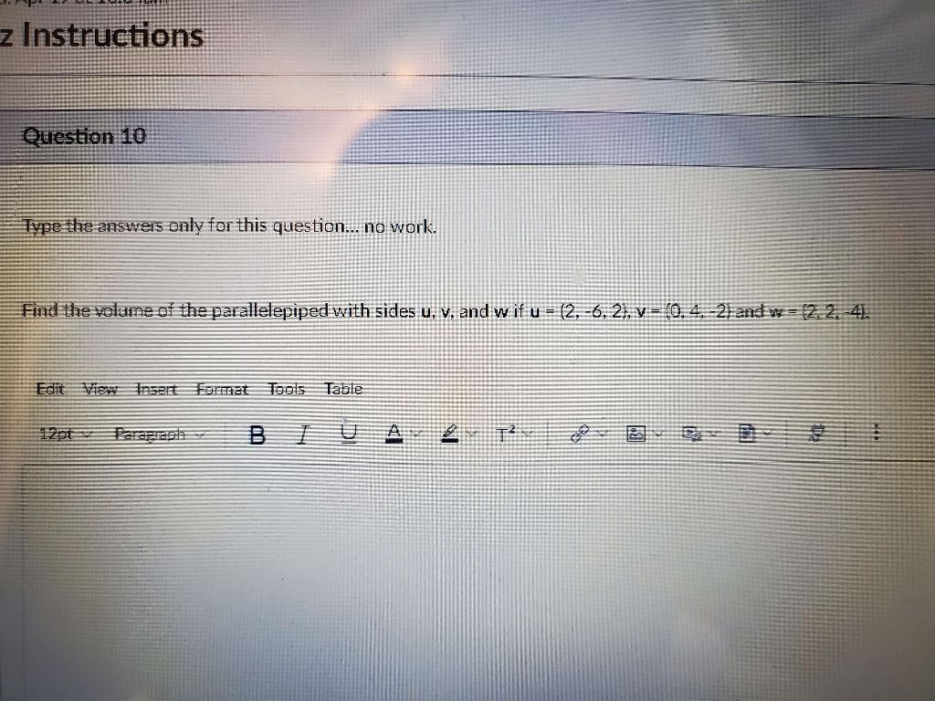 Solved z Instructions Question 10 Type the answers only for | Chegg.com