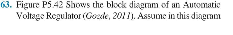 Solved 63. Figure P5.42 Shows the block diagram of an | Chegg.com