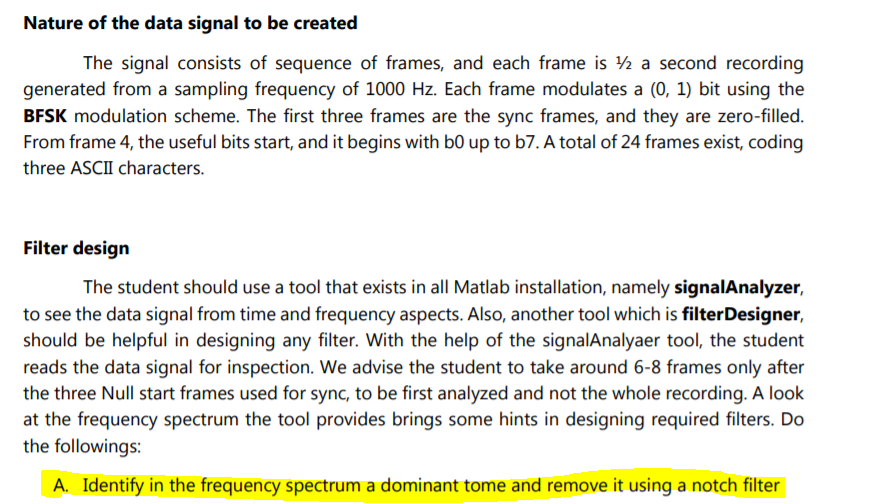Nature of the data signal to be created The signal | Chegg.com