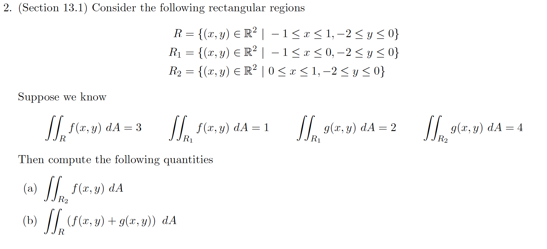 Solved 2. (Section 13.1) Consider the following rectangular | Chegg.com