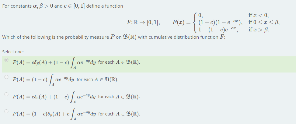 Solved For Constants A Ss 0 And Ce 0 1 Define A Funct Chegg Com