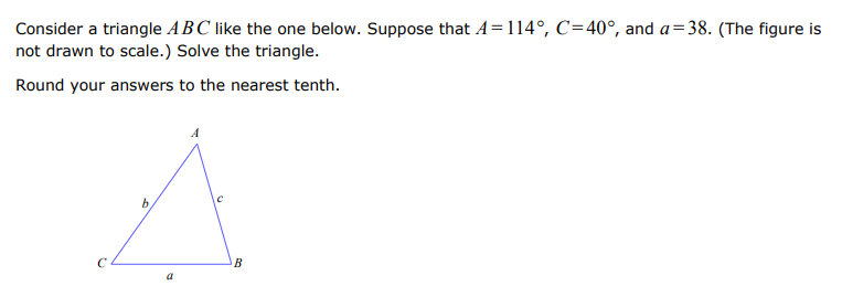 Solved Consider a triangle ABC like the one below. Suppose | Chegg.com