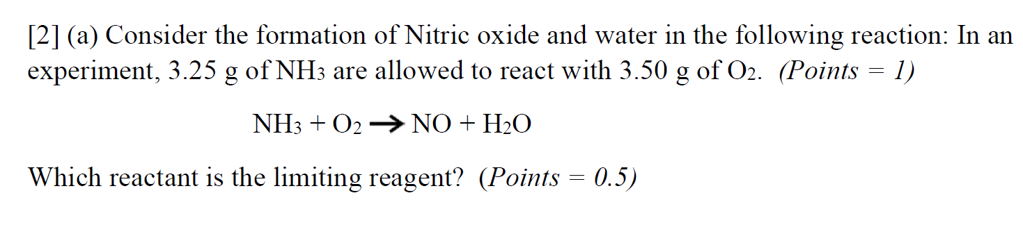 Solved [2] (a) Consider the formation of Nitric oxide and | Chegg.com