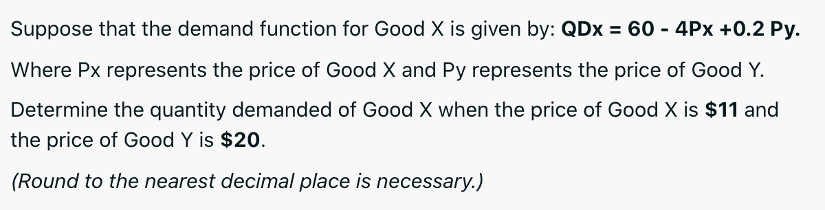 Solved Determine the inverse demand function for this demand | Chegg.com