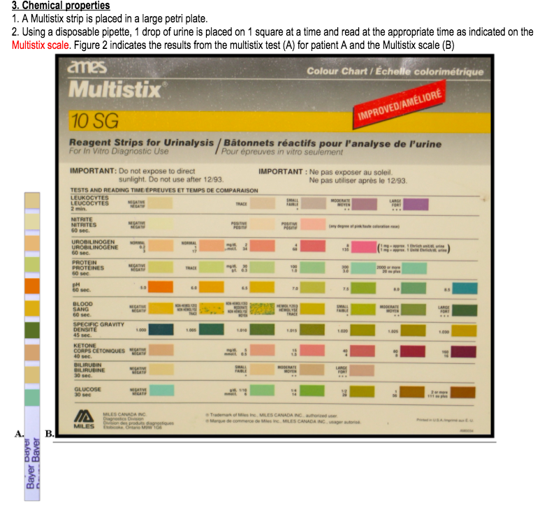 Solved 3. Chemical properties 1. A Multistix strip is placed