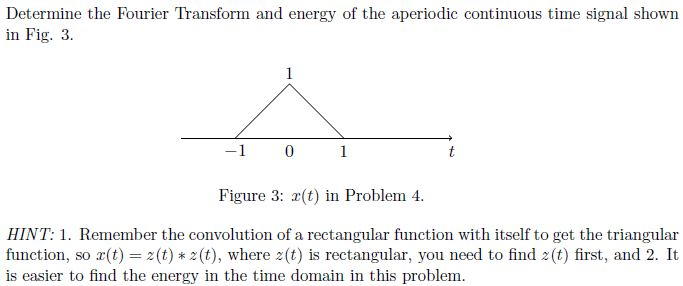 Solved Determine the Fourier Transform and energy of the | Chegg.com