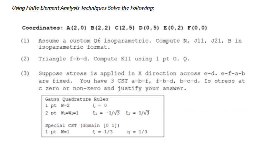 Solved Using Finite Element Analysis Techniques Solve The | Chegg.com