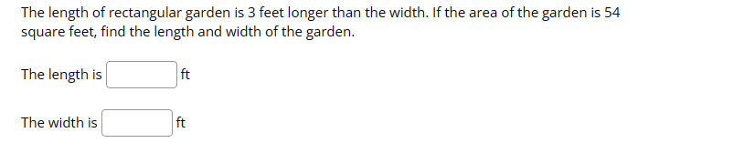 Solved The length of rectangular garden is 3 feet longer | Chegg.com