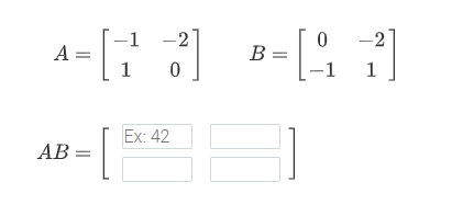 Solved 1- [1 ] - [4 ;] Ex: 42 AB= | Chegg.com