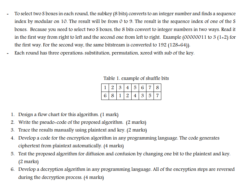 Project. A New Symmetric Algorithm In Both Encryption | Chegg.com