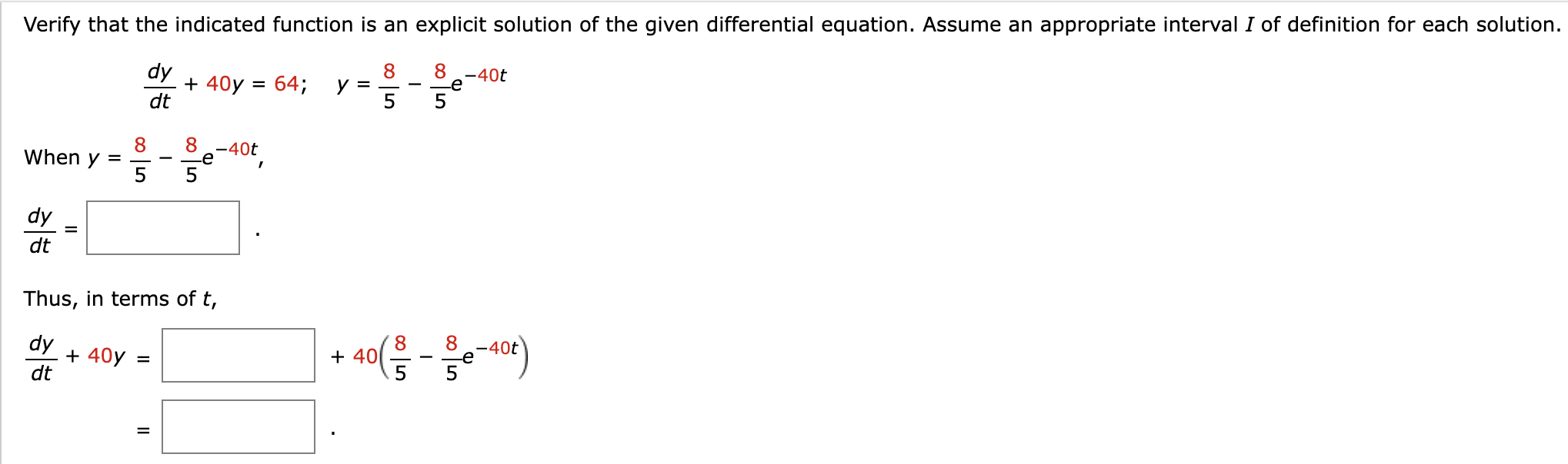 Solved Verify that the indicated function is an explicit | Chegg.com