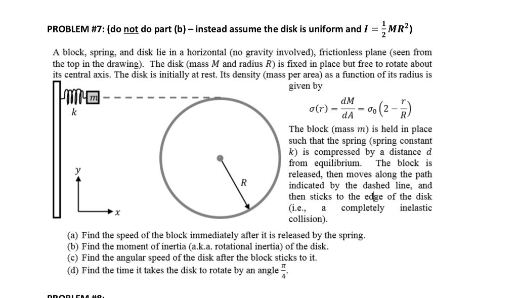 Solved PROBLEM #7: (do Not Do Part (b) - Instead Assume The | Chegg.com