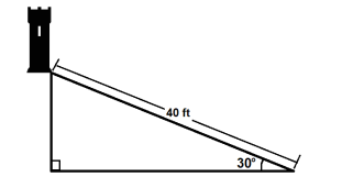 Solved A tower is at the top of a hill that is inclined 30 | Chegg.com