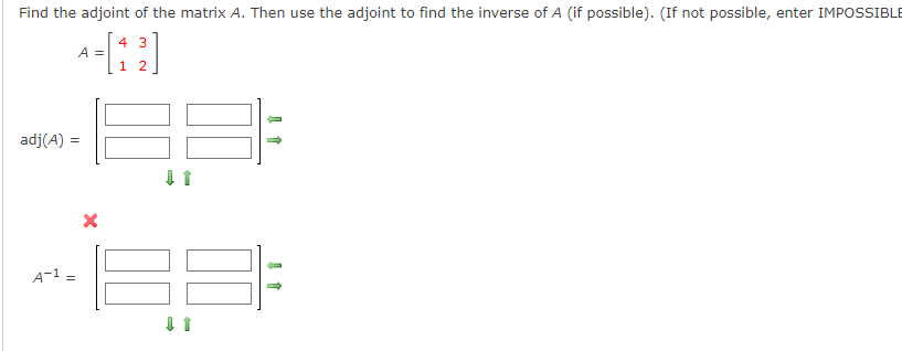 Solved Find the adjoint of the matrix A. Then use the | Chegg.com