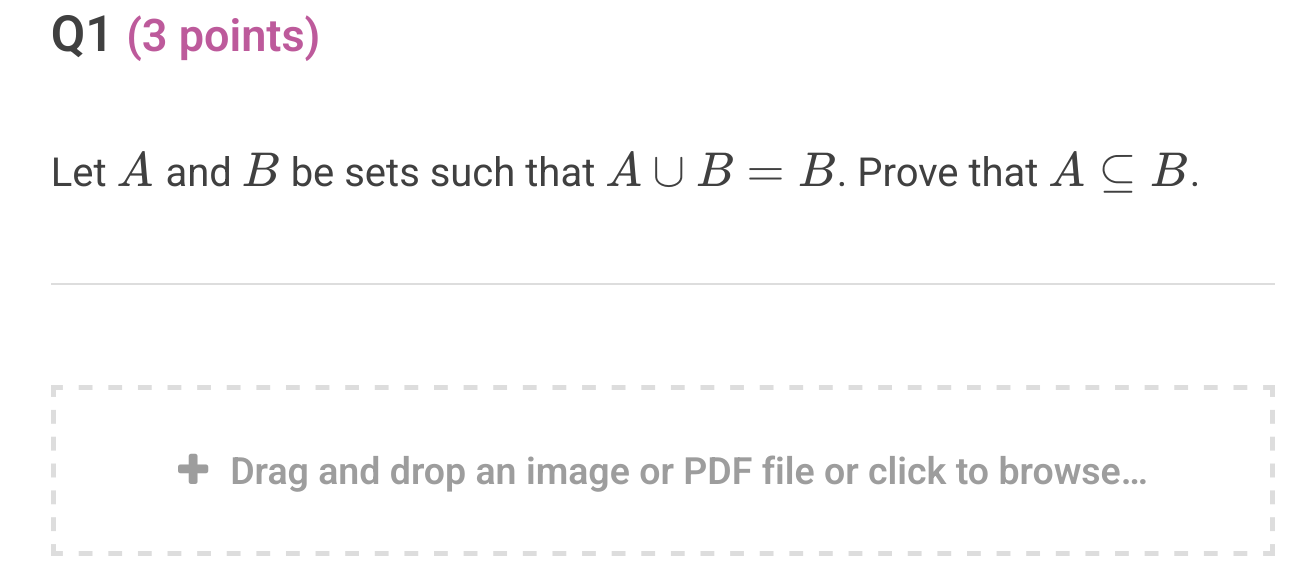 Solved Let A And B Be Sets Such That A∪B=B. Prove That A⊆B. | Chegg.com