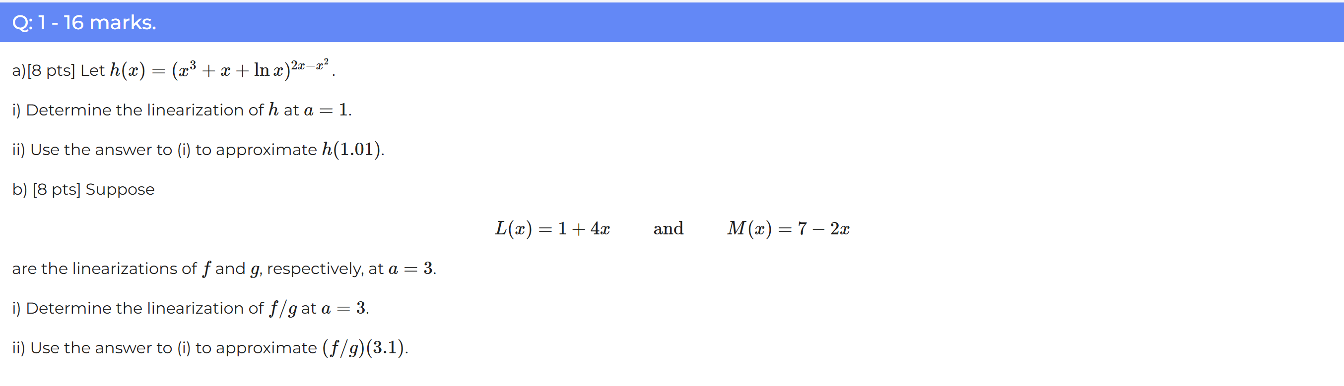 Solved Q: 1 - 16 | Chegg.com