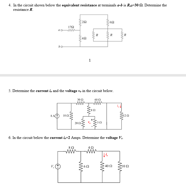 Solved 4. In the circuit shown below the equivalent | Chegg.com