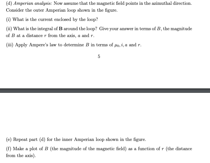 Solved 2. Axial current on a cylindrical surface. A current | Chegg.com