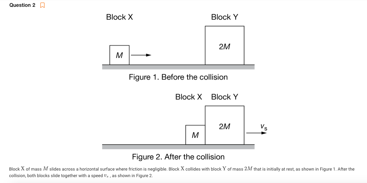 Solved Question 1 Block X Block Y 2m Figure 1 Before The Chegg Com