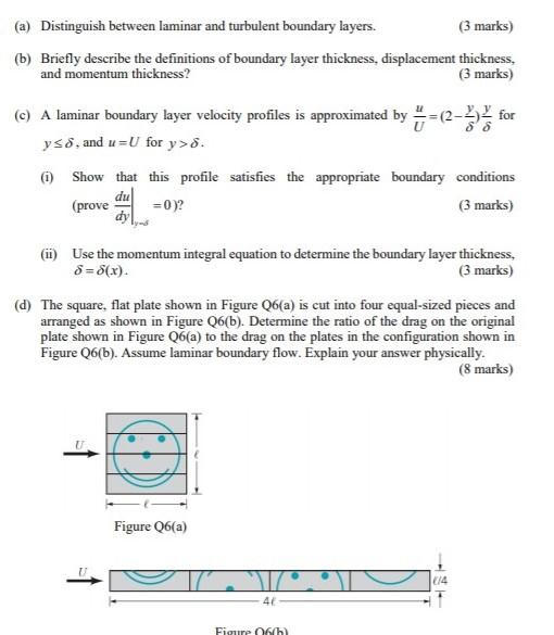 Solved ) Distinguish Between Laminar And Turbulent Boundary | Chegg.com