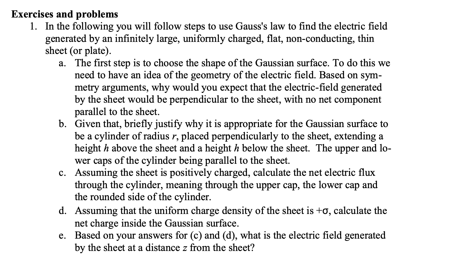 Solved ercises and problems 1. In the following you will | Chegg.com