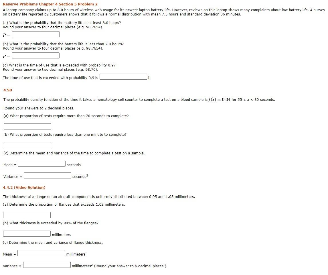 Solved Reserve Problems Chapter 4 Section 5 Problem 2 A | Chegg.com