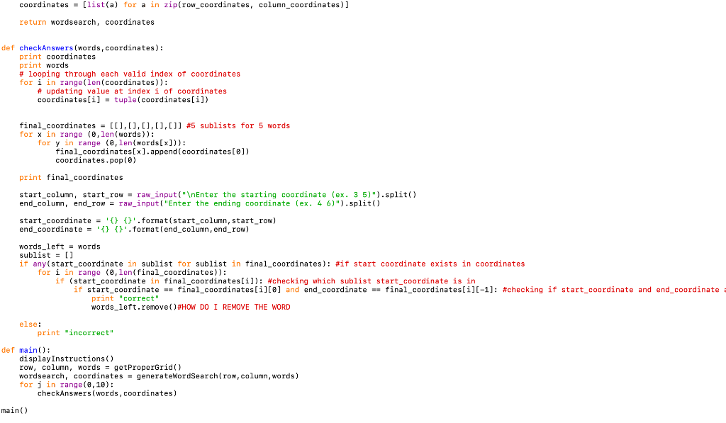 import random #display Instructions - prints out the | Chegg.com