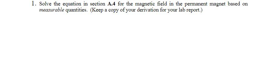 A. The Lorentz Force on a Current Carrying Wire in a | Chegg.com