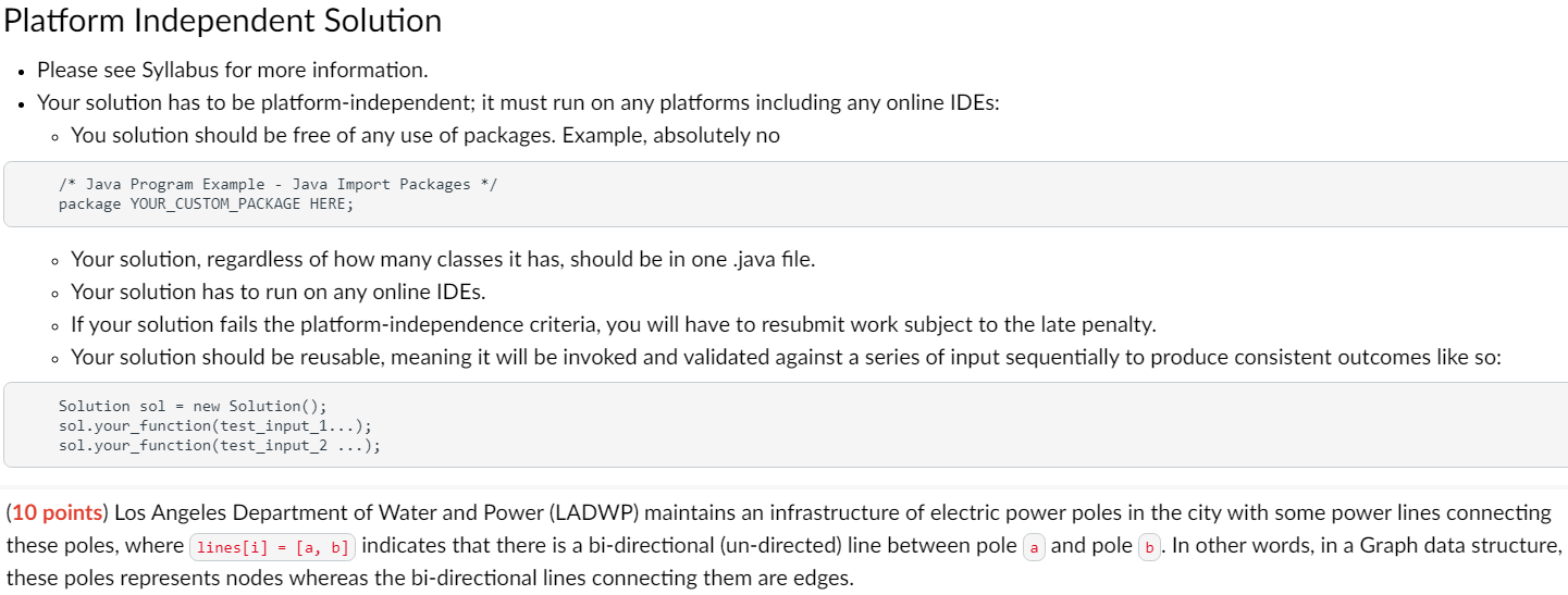 Solved CODE MUST BE IN JAVA AND WE NEED TO CREATE A CUSTOM | Chegg.com
