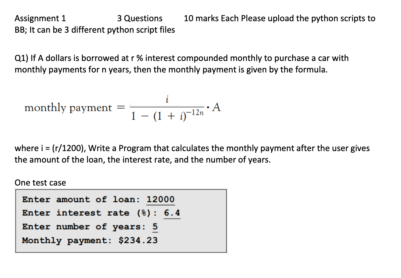 Solved 10 marks Each Please upload the python scripts to | Chegg.com