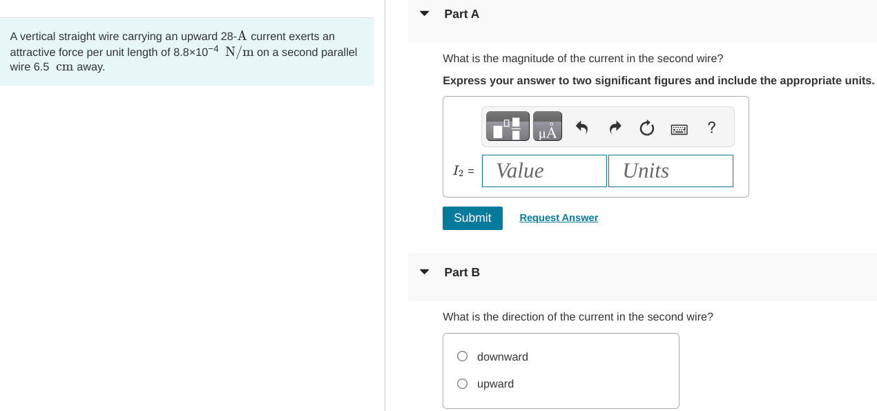 Solved south of east A horizontal compass is placed 14 cm | Chegg.com