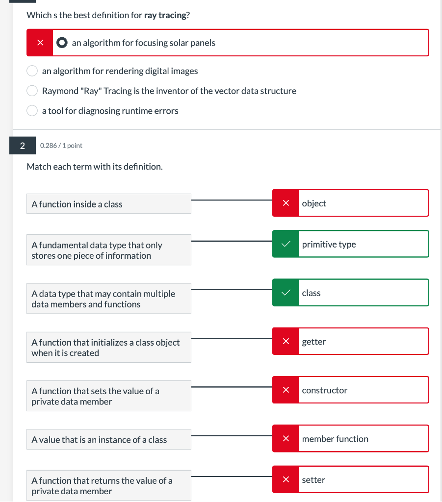 Solved Which s the best definition for ray tracing? an | Chegg.com