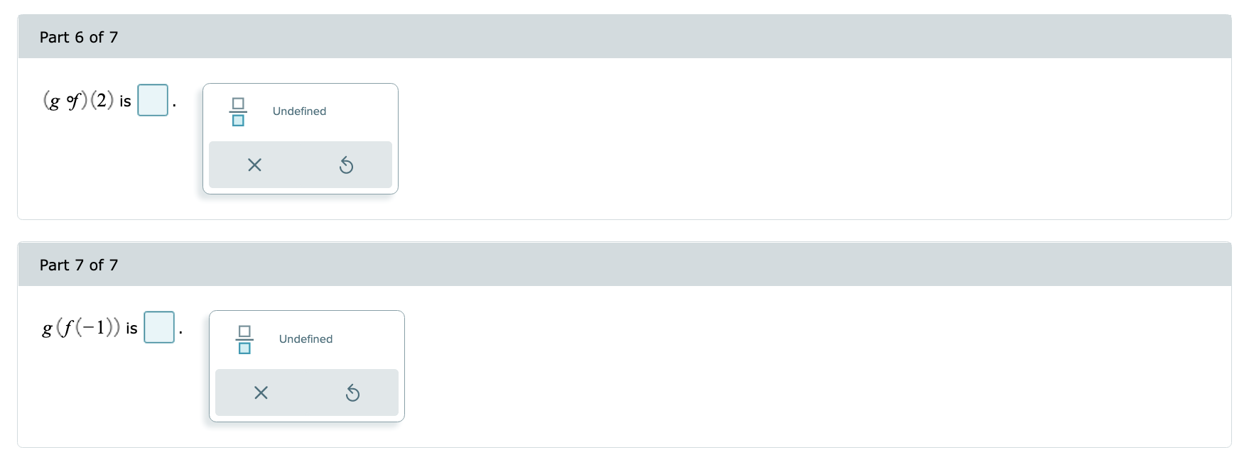 Solved The graphs of f and g are shown. Evaluate the | Chegg.com