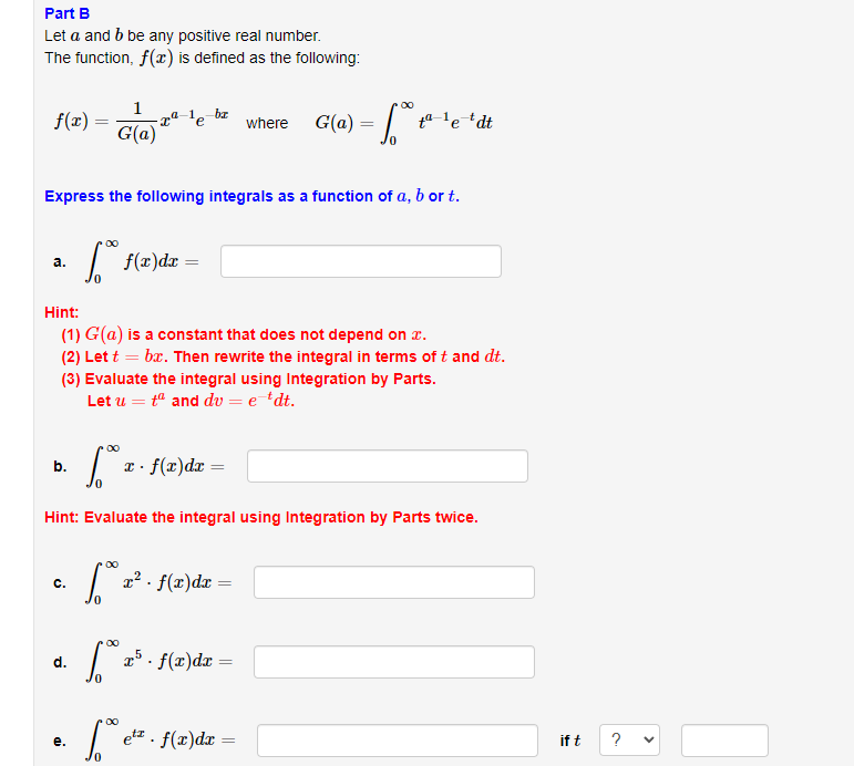 Solved Part B Let A And B Be Any Positive Real Number. The | Chegg.com