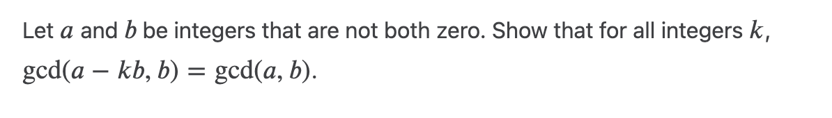 Solved Let A And B Be Integers That Are Not Both Zero. Show | Chegg.com