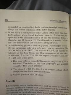 Solved Please solve 3b, c, and d. The binary numerals | Chegg.com