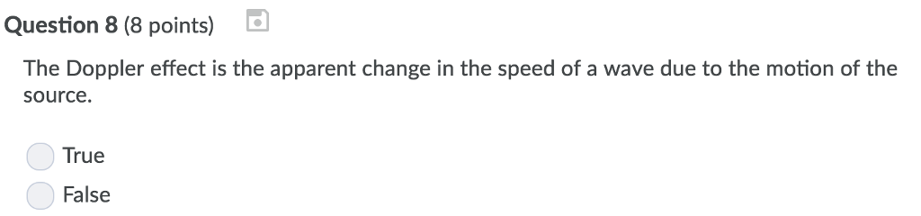 Solved Question 8 (8 points) The Doppler effect is the | Chegg.com