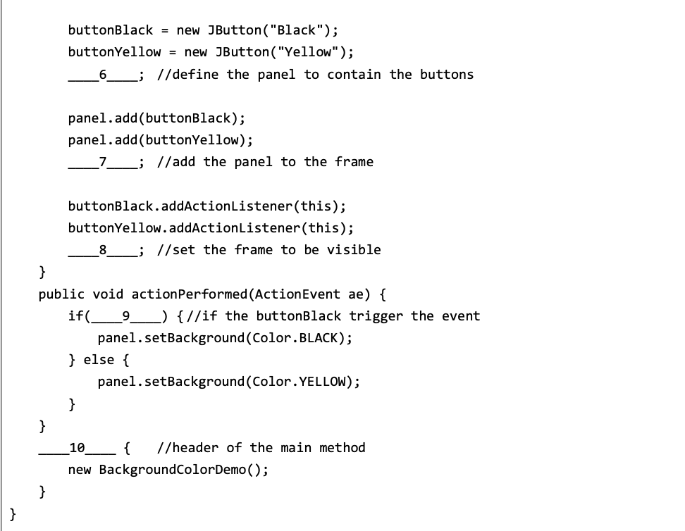 Solved 1. Complete a GUI program, as shown below, displays | Chegg.com