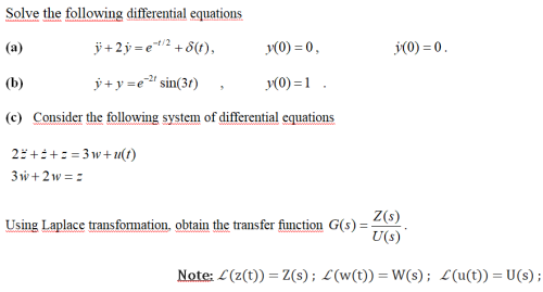 Solved Solve The Following Differential Equations J 2y E Chegg Com