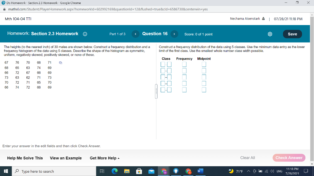 Solved х Do Homework - Section 2.3 Homework - Google Chrome | Chegg.com