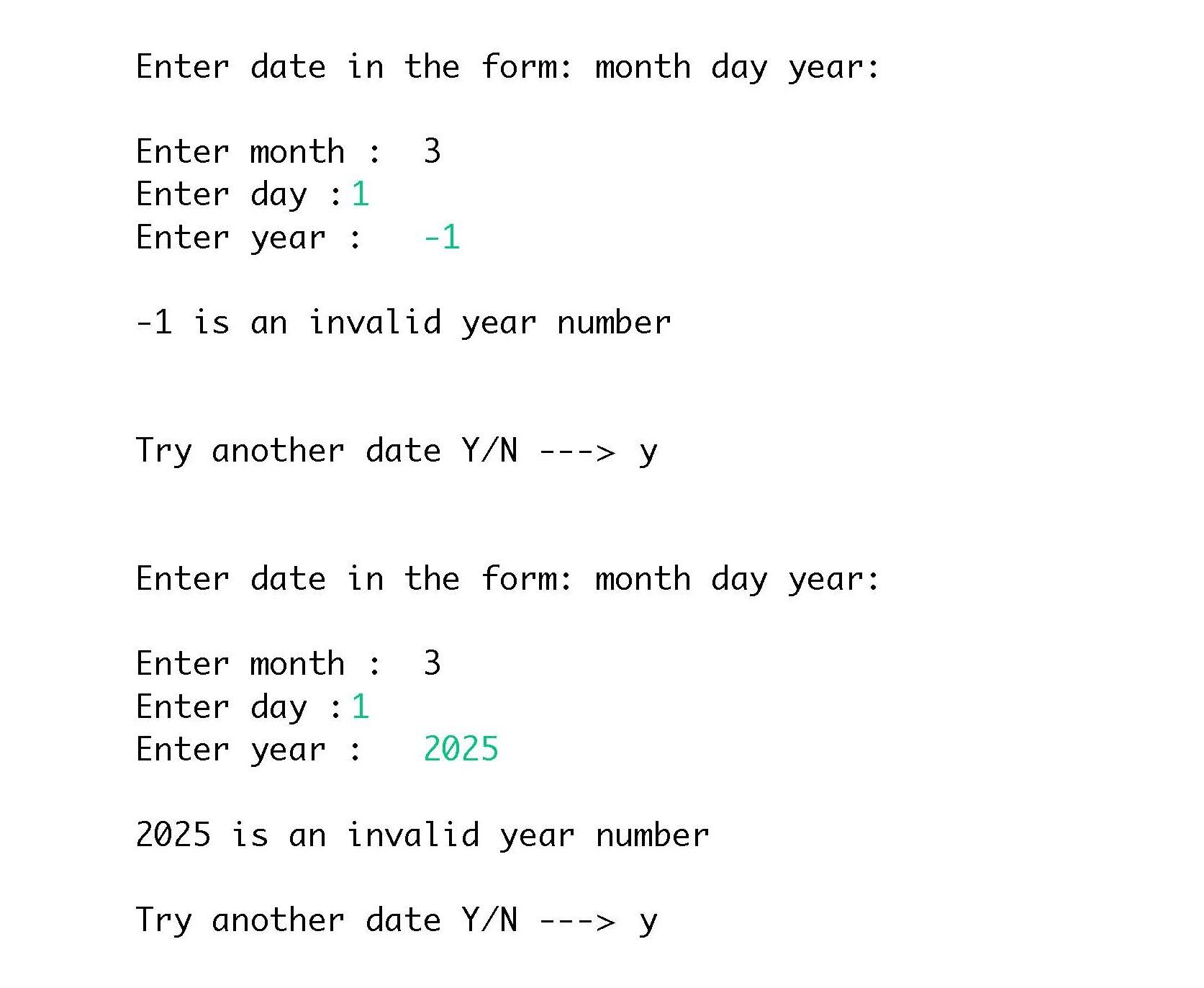 Write a menu driven c program that prints the day chegg