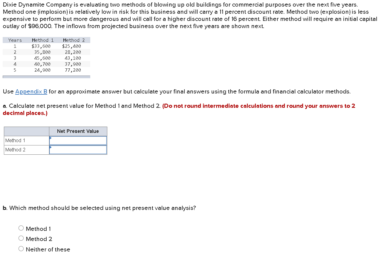 solved-dixie-dynamite-company-is-evaluating-two-methods-of-chegg