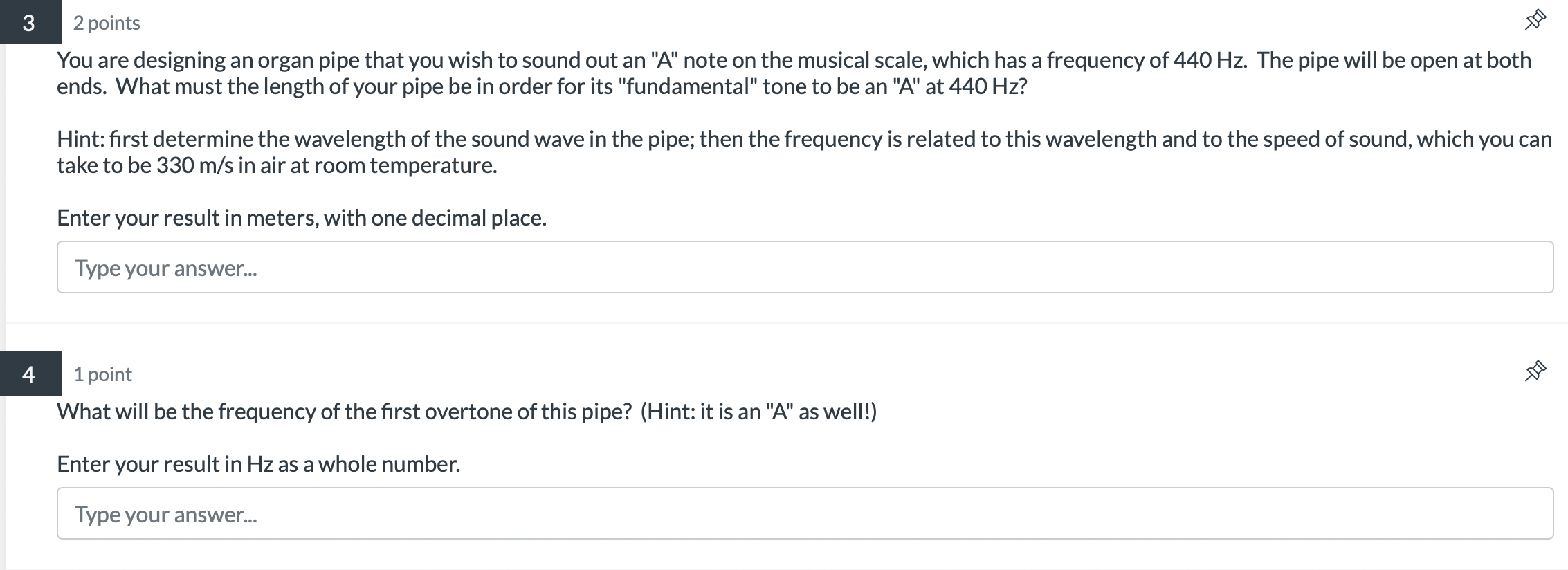 Solved ends. What must the length of your pipe be in order | Chegg.com